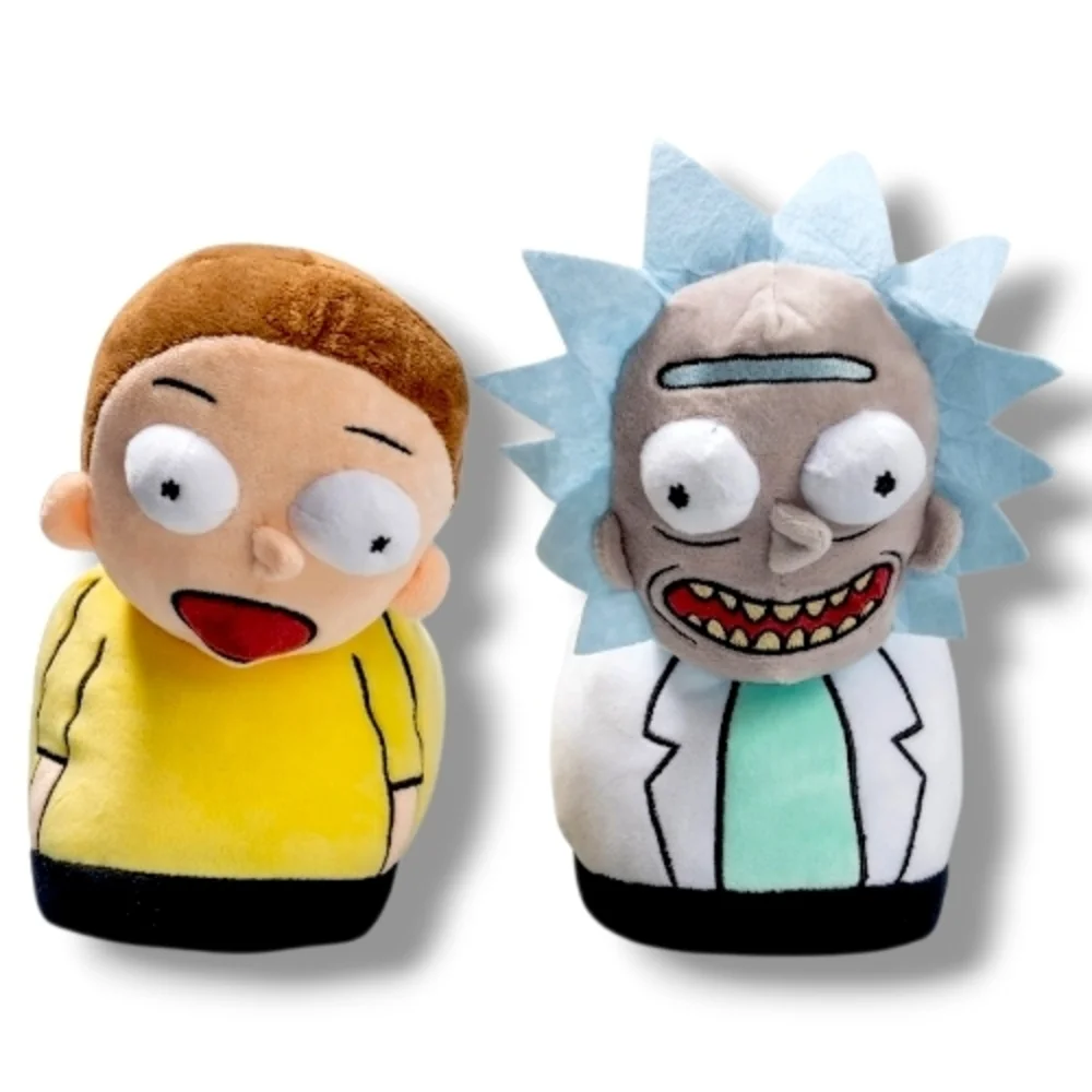 NEW Rick And Morty Slippers Adult Swim 3D Plush 11 12 NWT “Wubba Lubba Dub Dub!”